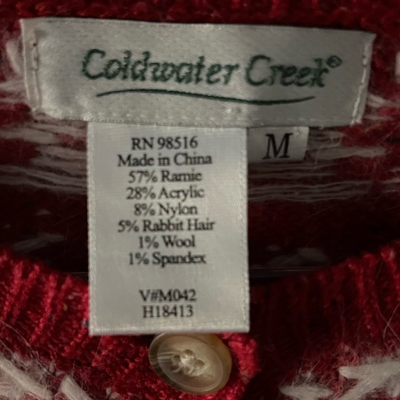 Coldwater Creek Christmas Cardigan - Picture 3 of 4